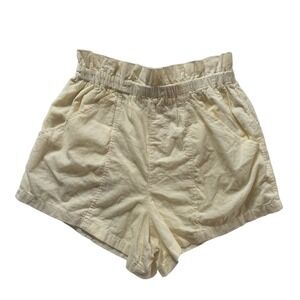 NWT Free People Ruffle Hem Corduroy shorts Light Sand